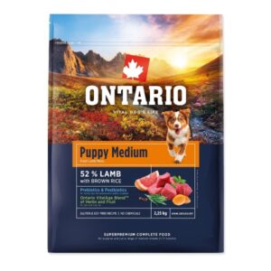 Ontario Puppy Medium Lamb & Brown rice 2,25kg