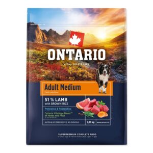 Ontario Adult Medium Lamb & Brown Rice 2,25kg