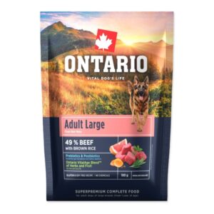 Ontario Adult Large Beef & Brown Rice 0.1kg (Mėginys)