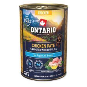 Ontario Puppy Vištienos paštetas su Spirulina 400g