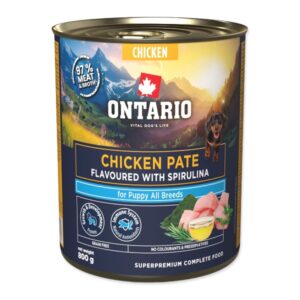 Ontario Puppy Vištienos paštetas su Spirulina 800g