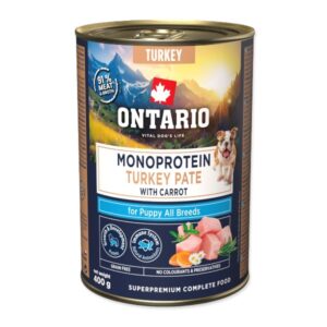 Ontario Puppy Monoprotein Kalakutienos paštetas su Morkomis 400g