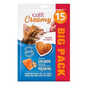 Catit laižomas skanėstas Lašiša ir Krevetės 15x10g