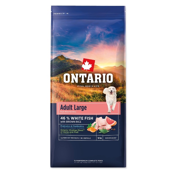 Ontario Adult Large Fish & Brown rice 12kg